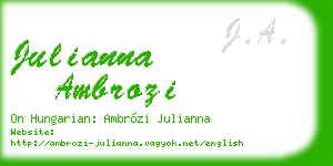 julianna ambrozi business card